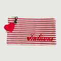 Red Striped Pouch