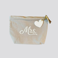 Grey Pouch w/ “Mrs.” in White Sparkle